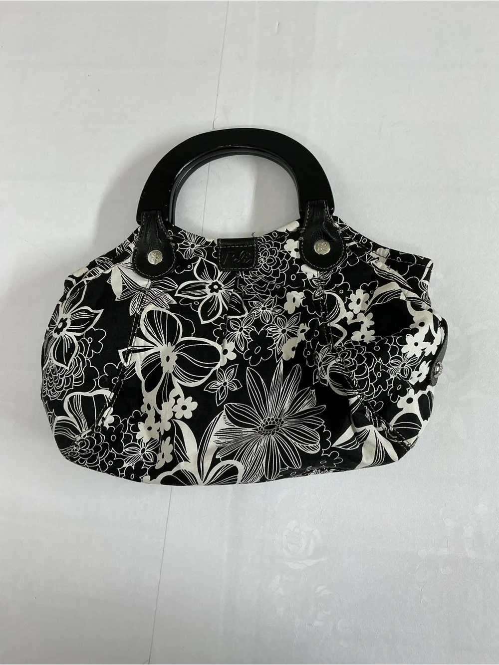 The Sak Black and White Floral Handbag